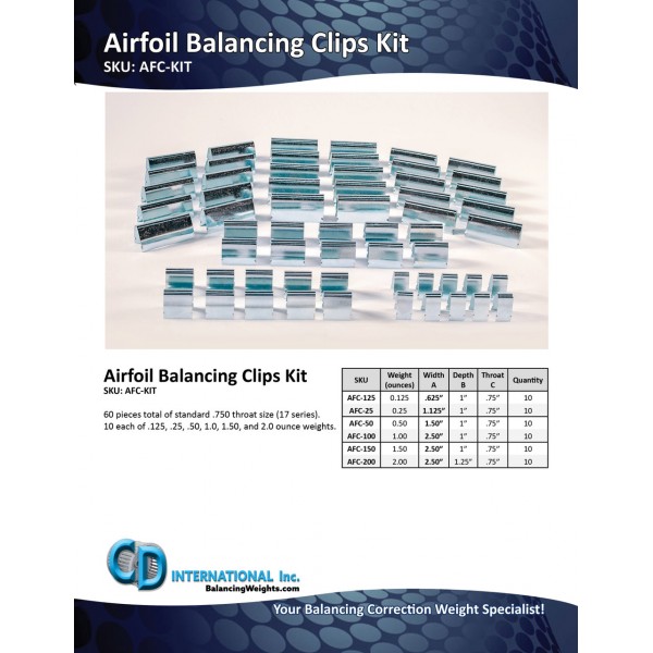 KIT AFC/Kit de pesas de equilibrio de perfil aerod...